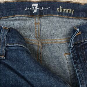 7 For All Mankind Men's Slim Jeans in Dark Blue